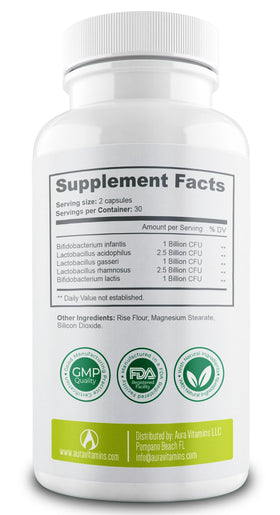 BACTERIUM PLUS Probiotique 120 Capsules sur une table