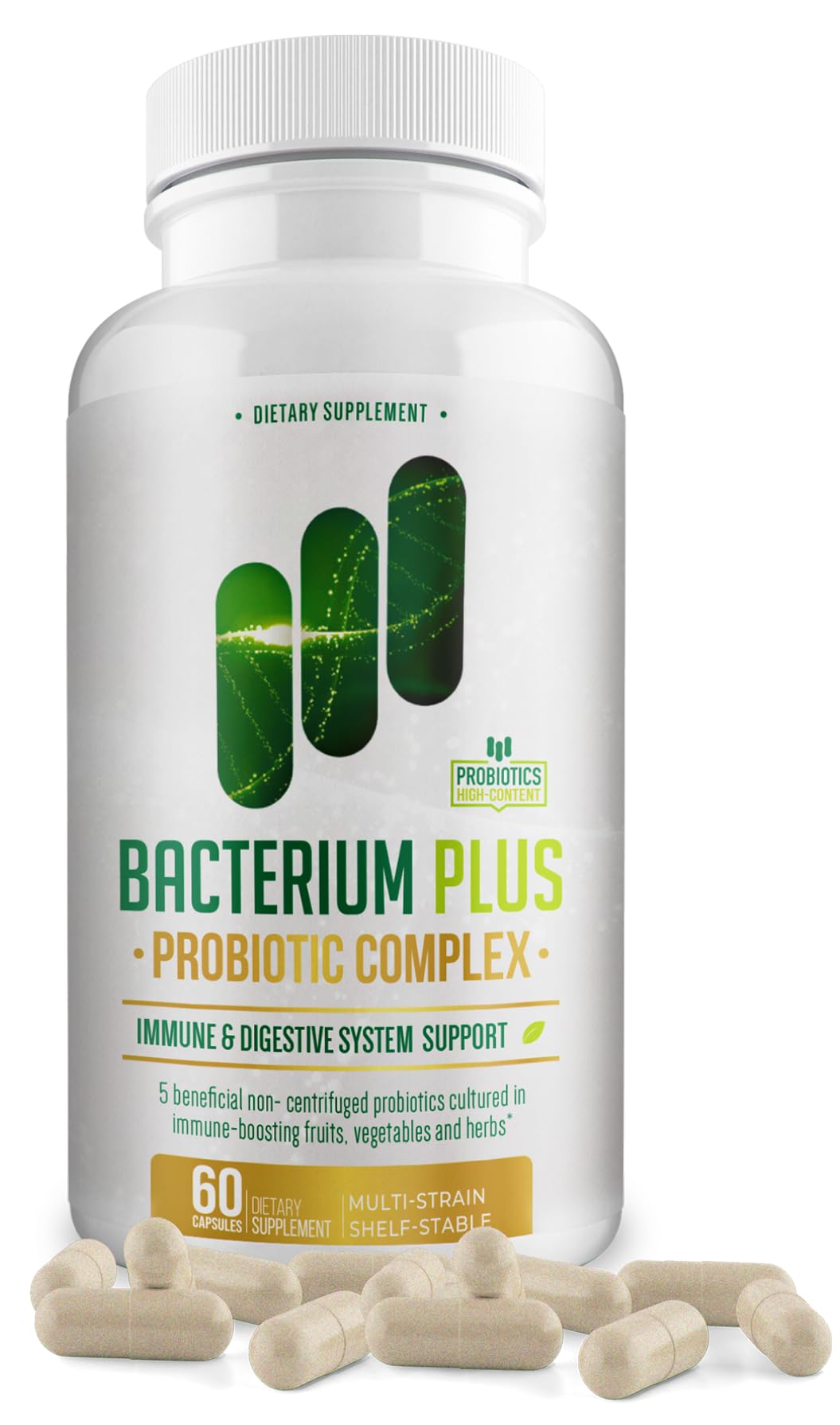 BACTICURE Bacterium Plus 60 capsules végétariennes vue de face