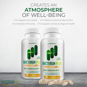 BACTICURE Bacterium Plus capsules végétariennes ouvertes