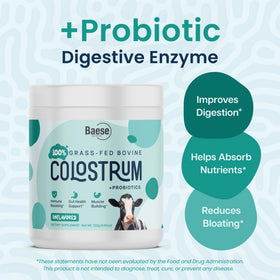 Baese Nutrition colostrum bovin en poudre 4000mg 132g avec des fruits