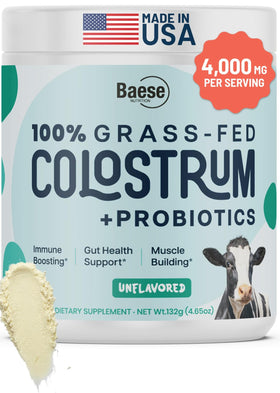 Baese Nutrition colostrum bovin en poudre 4000mg 132g vue de face