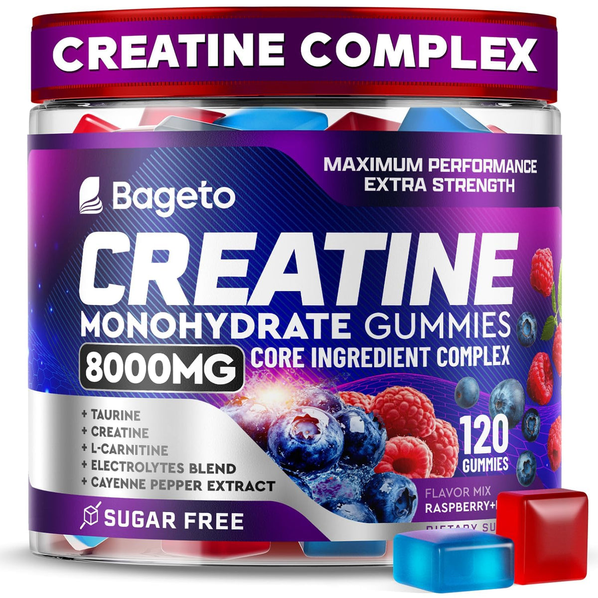 Bageto Gummies Créatine Complexe 440g vue de face