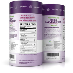 Baies de sureau séchées bio dans un sachet