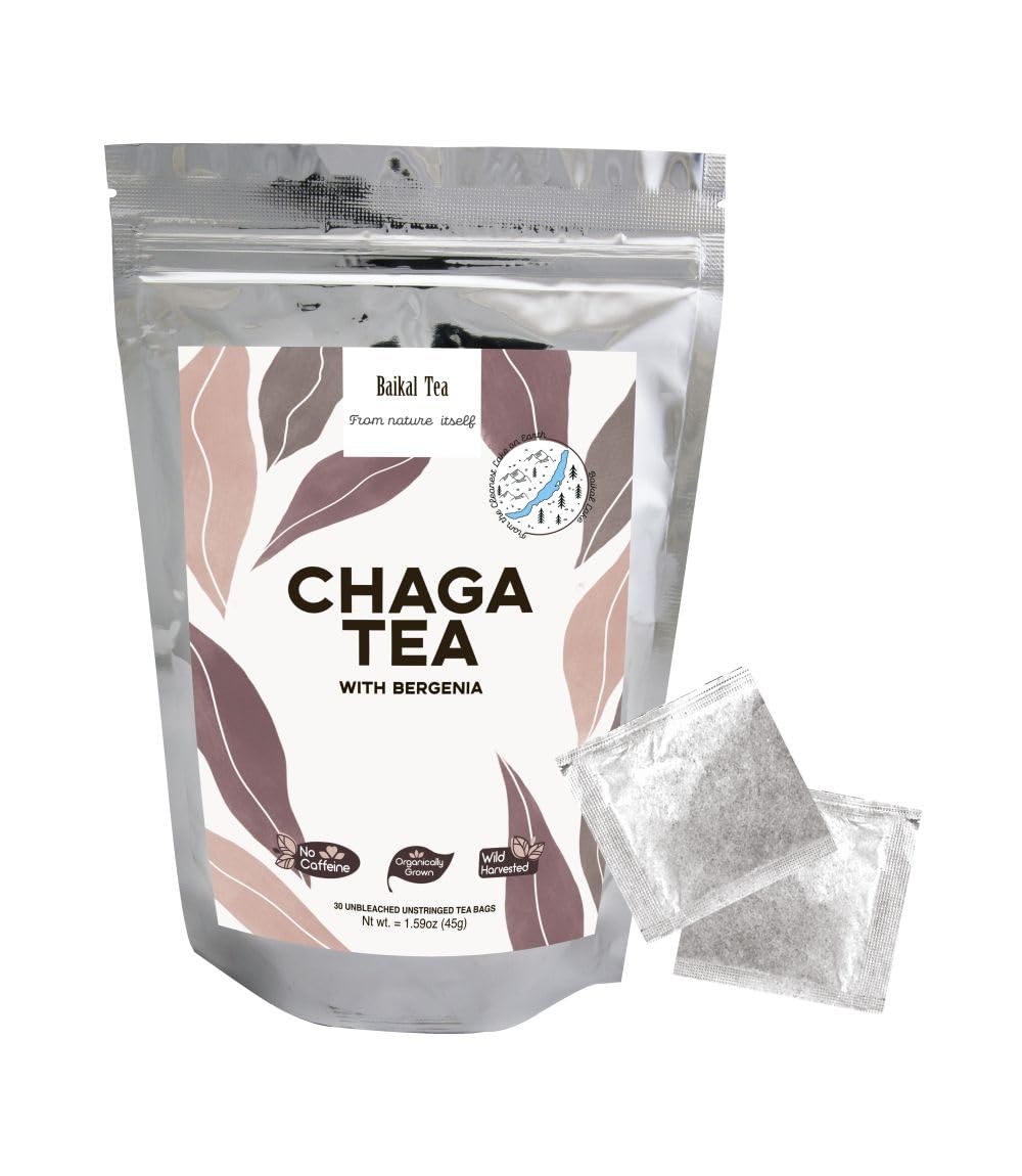 Baikal Tea Chaga Tea sachets unbleachés dans l'emballage