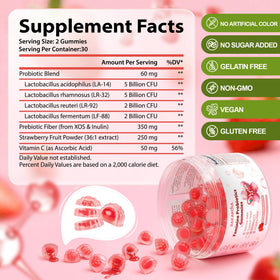 BAKAKOUL Gummies Équilibre Féminin gummies en forme de fraise