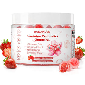 BAKAKOUL Gummies Équilibre Féminin pot de 60 gummies saveur fraise