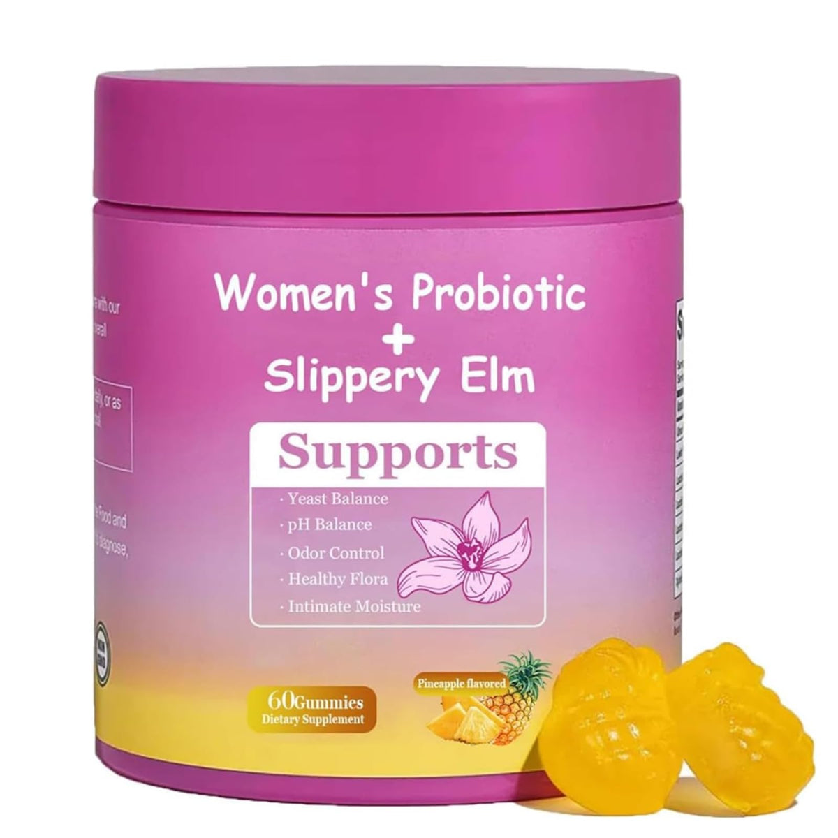 BAKONG Gummies Probiotiques Féminins Ananas vue avant