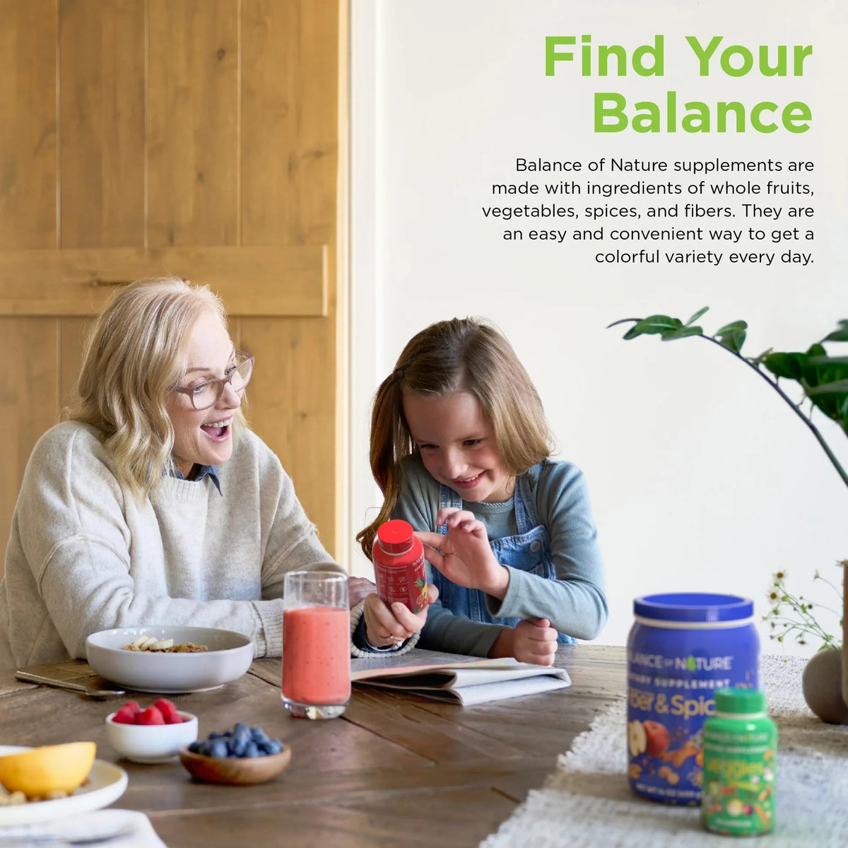 Balance of Nature Système de Santé Complet, emballage et portions