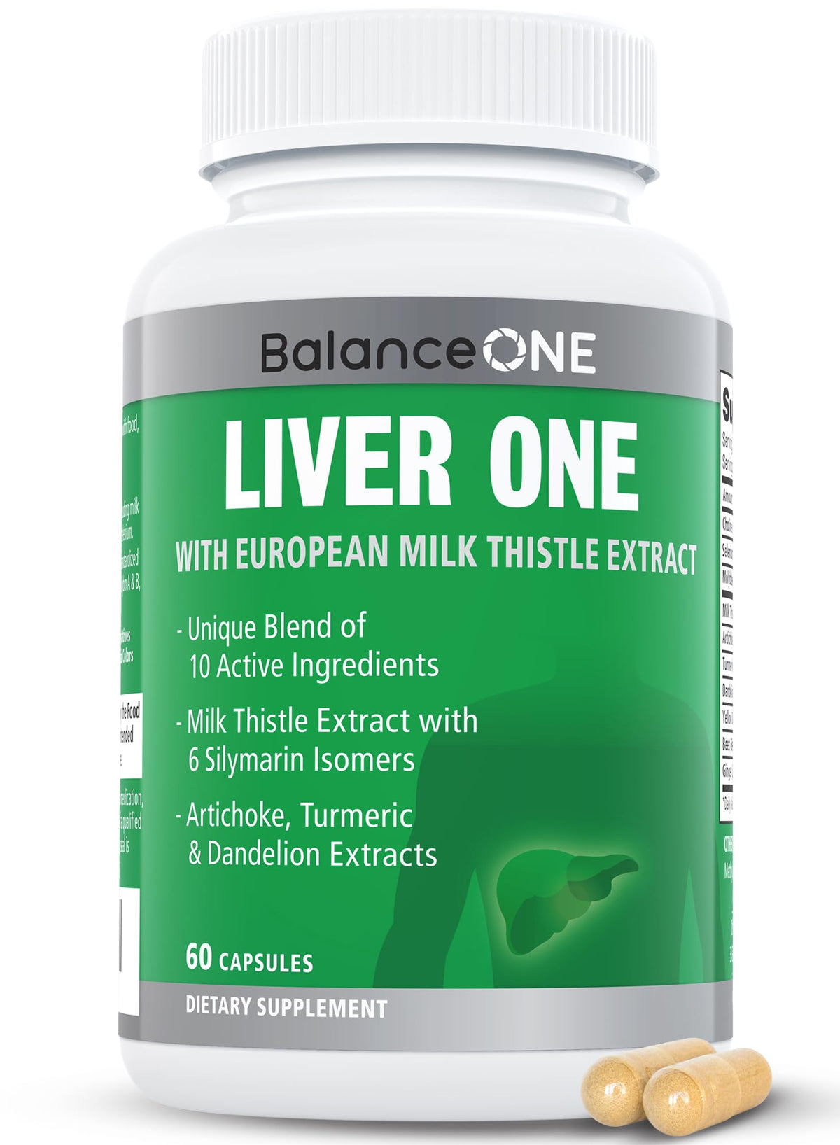 Balance ONE Complément Alimentaire Hépatique 60 Capsules vue de face