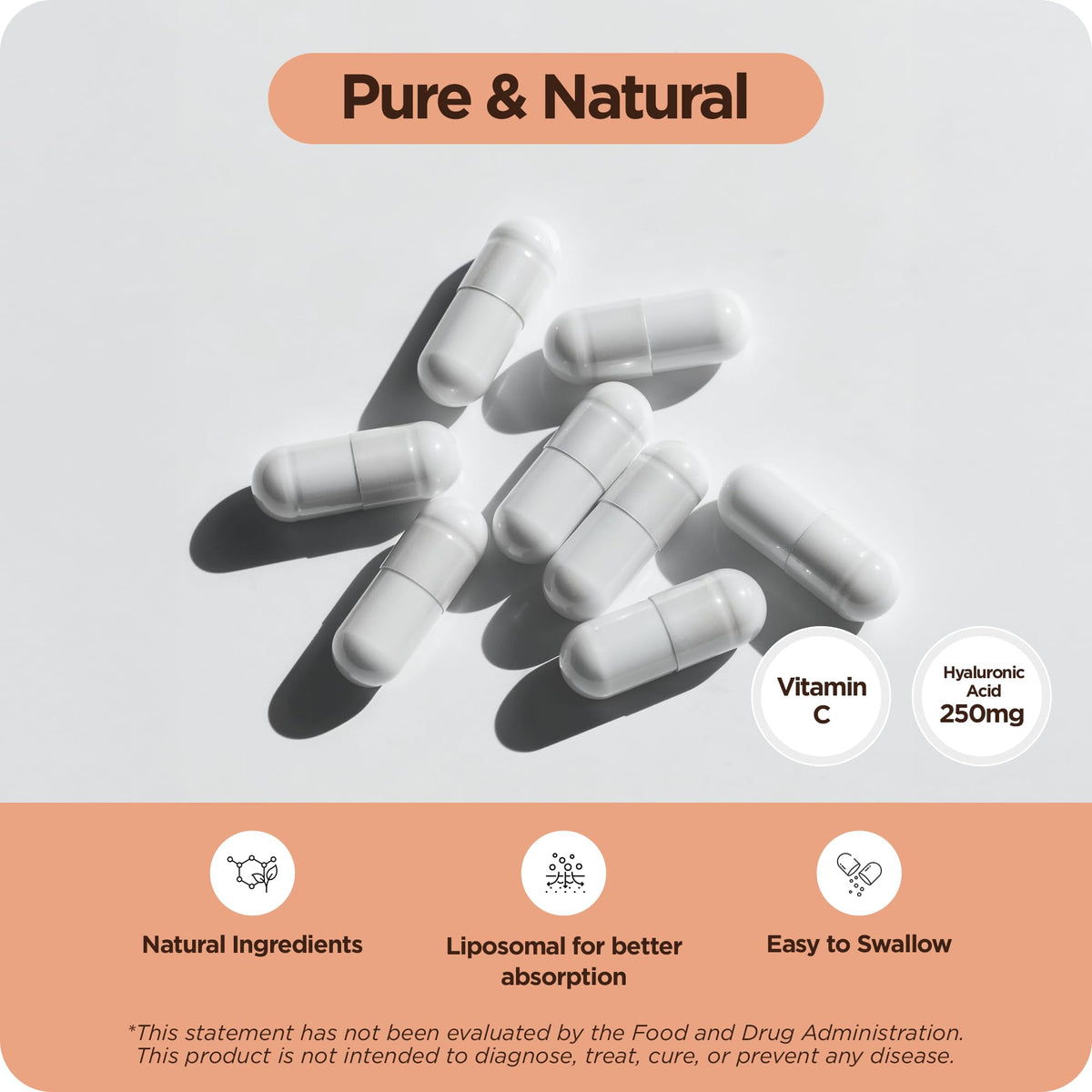 Balancebreens Acide Hyaluronique 250mg - capsules sur fond blanc