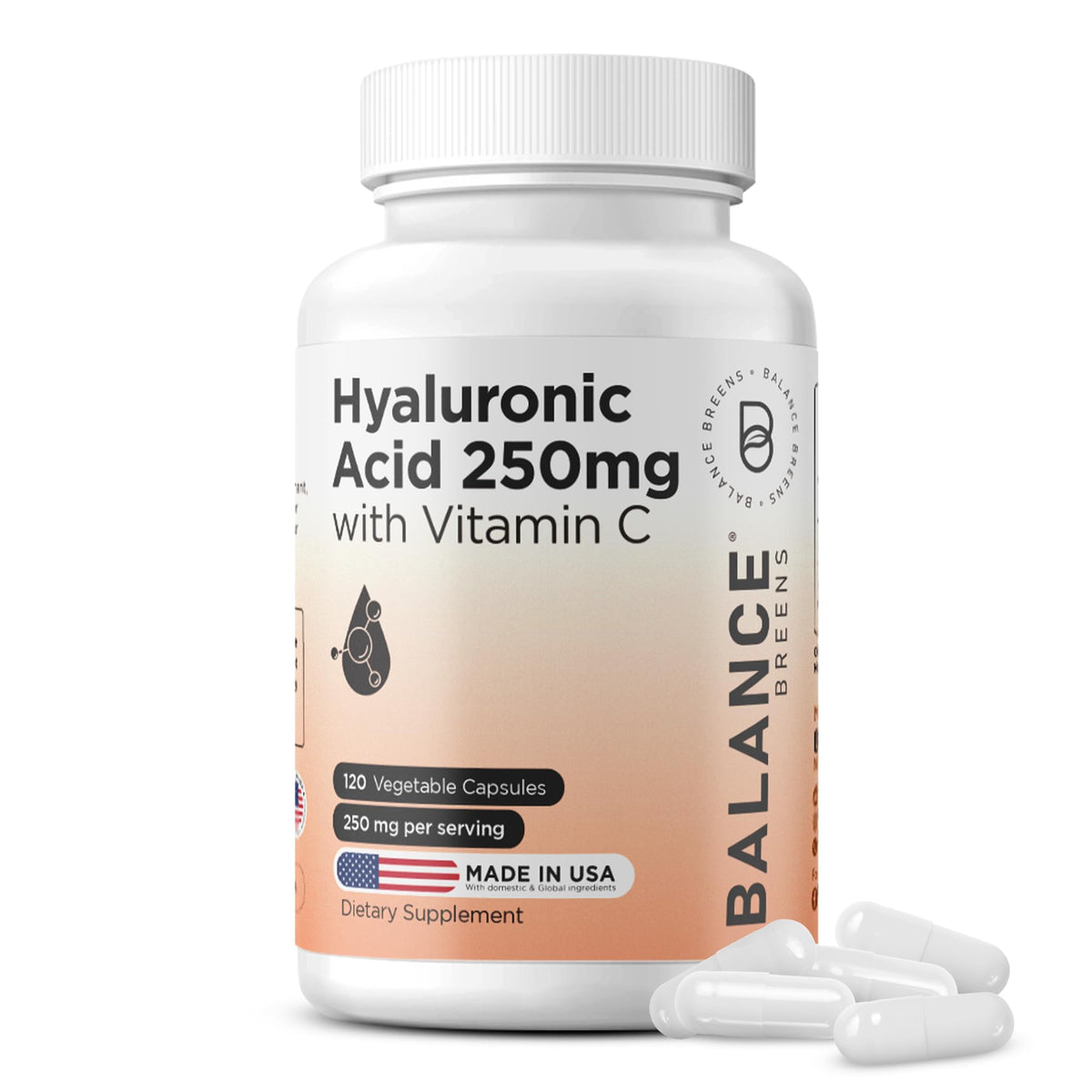 Balancebreens Acide Hyaluronique 250mg et Vitamine C 50mg - vue avant