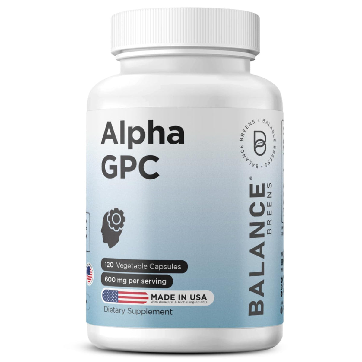 Balancebreens Alpha GPC Choline 600mg 120 capsules végétales avant