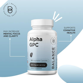 Balancebreens Alpha GPC Choline 600mg 120 capsules végétales côté