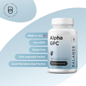 Balancebreens Alpha GPC Choline 600mg 120 capsules végétales ouvertes