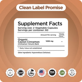 Balancebreens Complément Alimentaire Cannelle de Ceylan 1200mg avec des ingrédients naturels