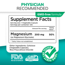 Balancebreens Magnésium Glycinate 200mg sur un fond neutre