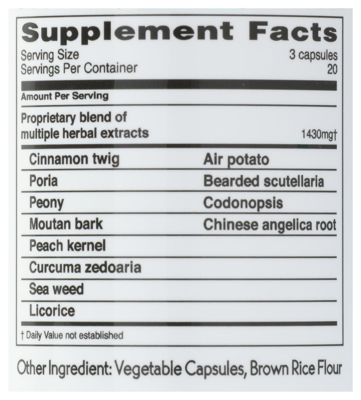 Balanceuticals Complément Alimentaire 500 mg capsules à l'intérieur de l'emballage