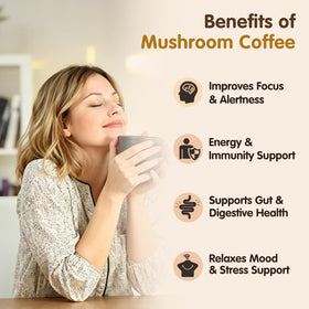 Balincer Café Champignon mélange avec de l'eau chaude