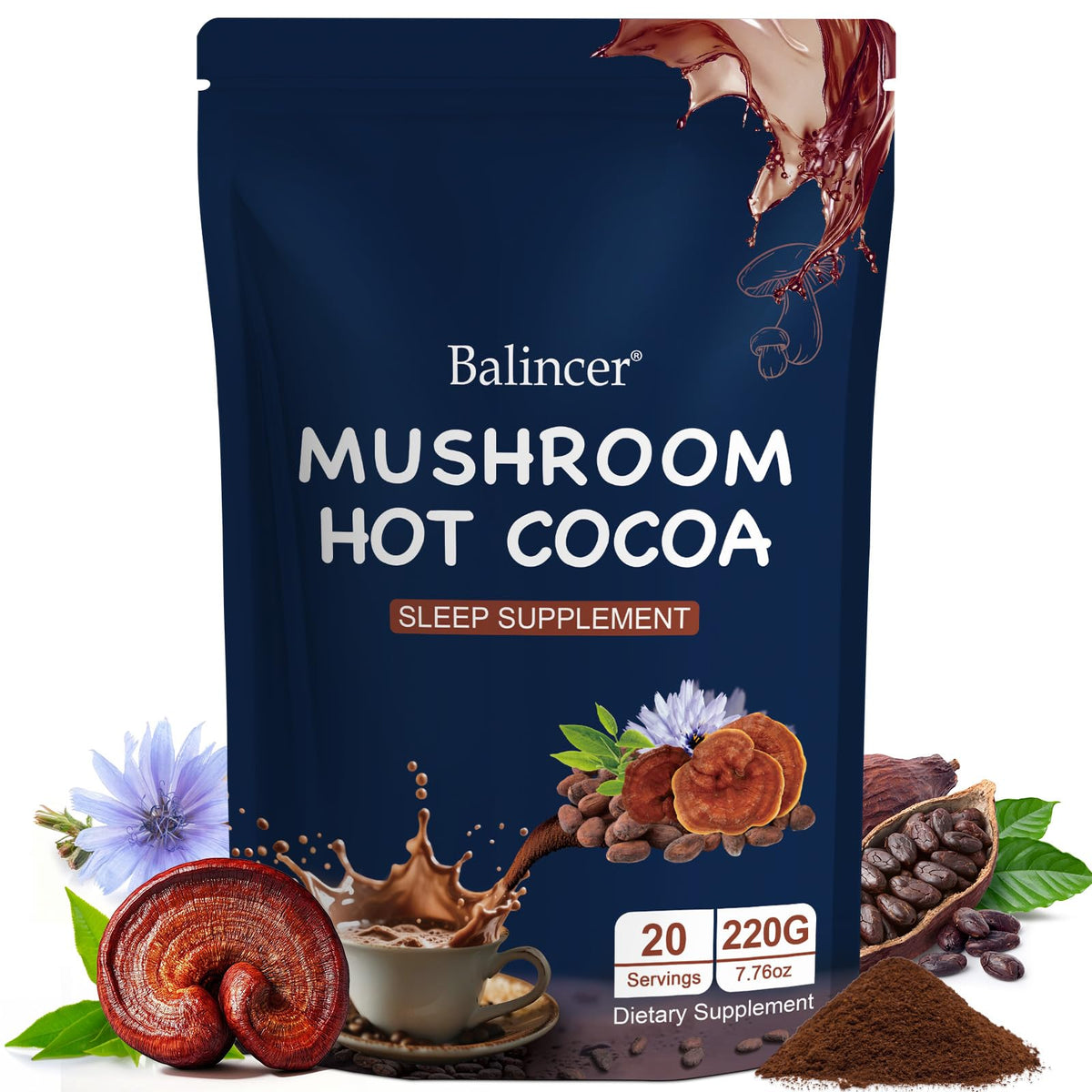 Balincer Chocolat Chaud aux Champignons 231g - vue avant
