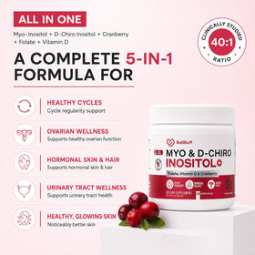 BallBuff Myo-Inositol et D-Chiro Inositol, emballage avec informations nutritionnelles