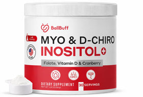 BallBuff poudre de Myo-Inositol et D-Chiro Inositol 40:1, vue de face