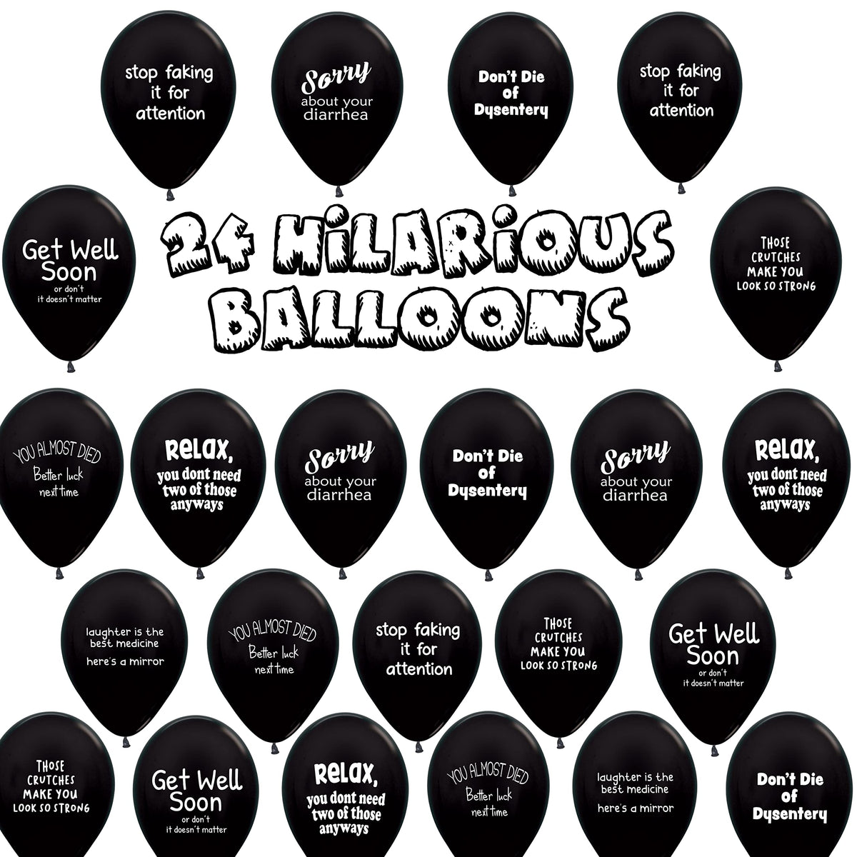 Ballons ROFLmart décorant une chambre d'hôpital