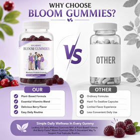 Balmbare Bloom Gummies présentation des gummies sur une table