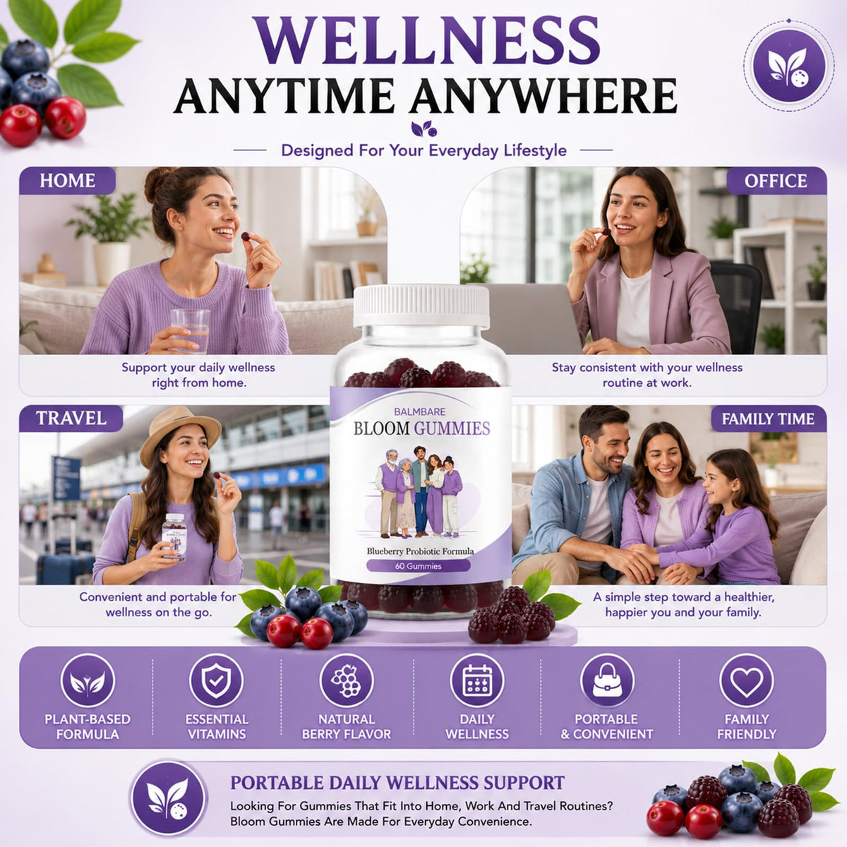 Balmbare Bloom Gummies texture douce des gummies