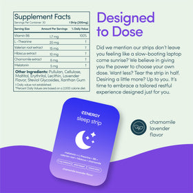 Bande de sommeil ZENERGY sur un fond apaisant
