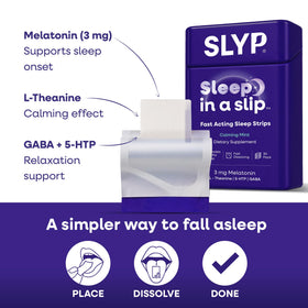 Bandelette Slyp au menthol fondant sur la langue