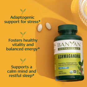 Banyan Botanicals Ashwagandha Bio comprimés pressés