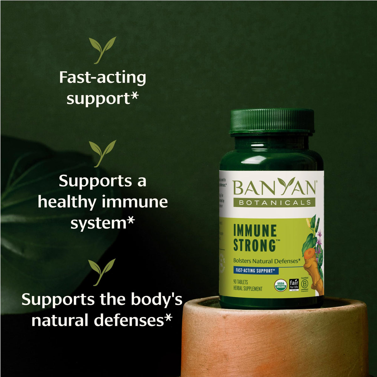 Banyan Botanicals Complément Alimentaire Bio 90 Comprimés, vue de côté
