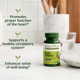 Banyan Botanicals Formule Cardiaque Bio, étiquette et ingrédients