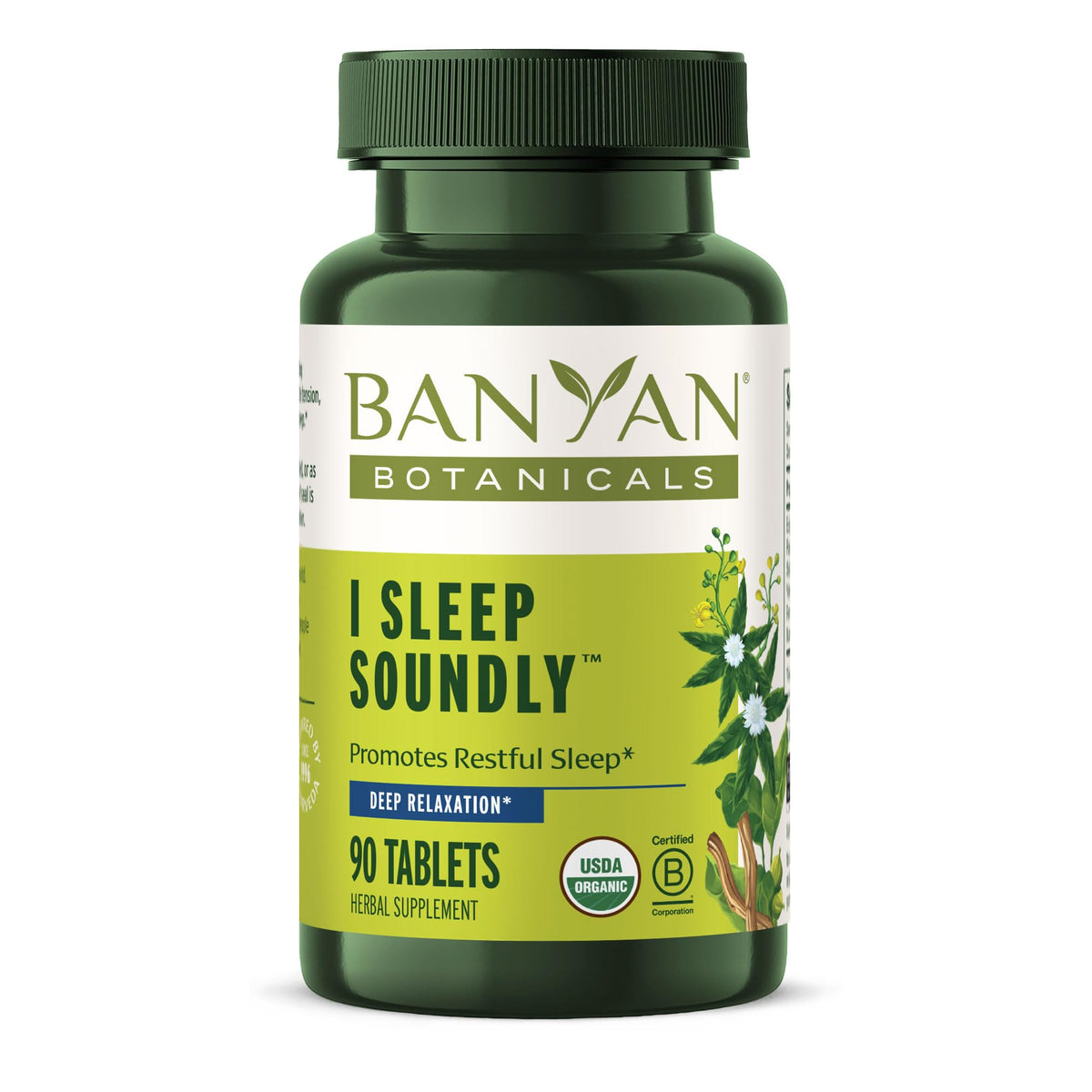 Banyan Botanicals I Sleep Soundly 90 comprimés vue de face