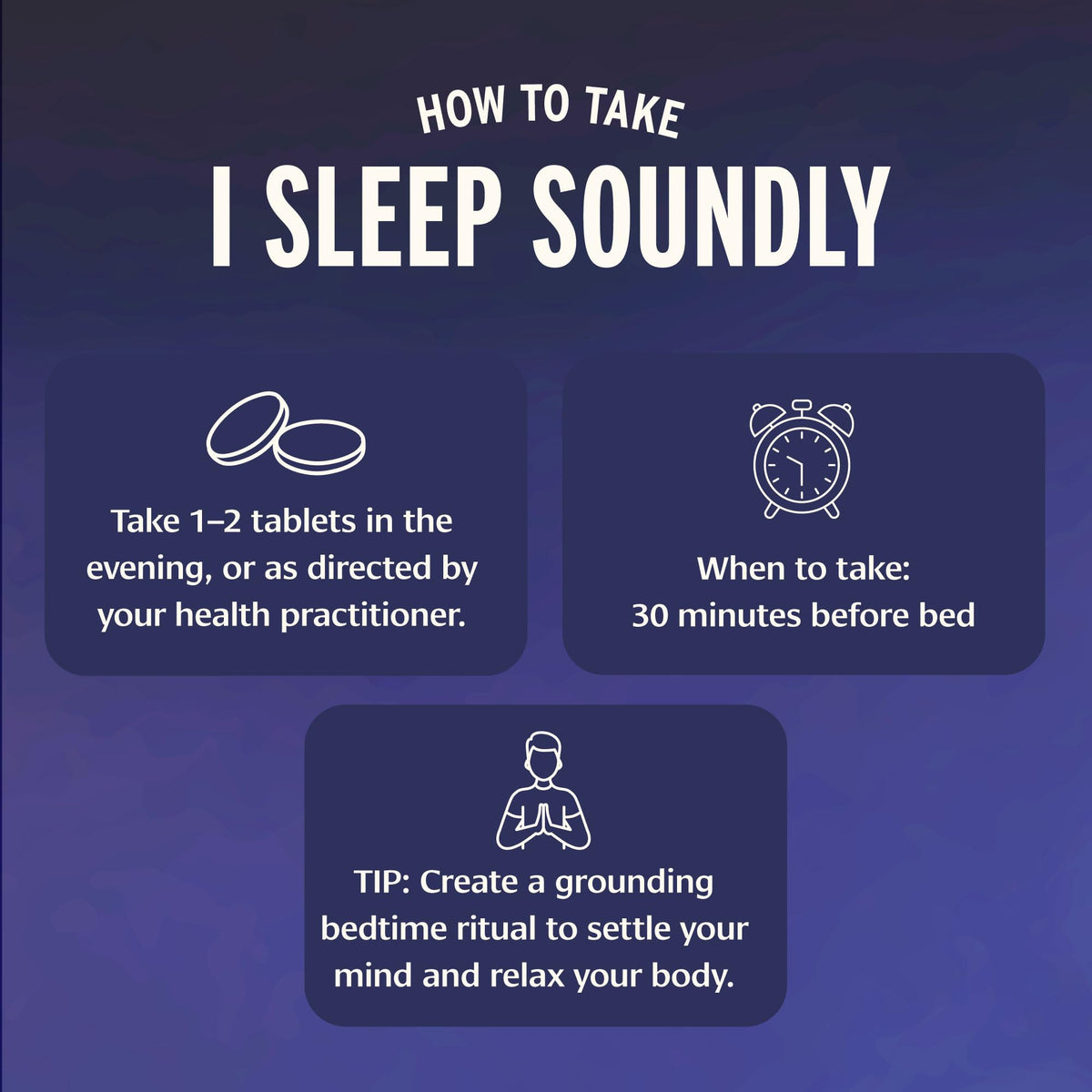 Banyan Botanicals I Sleep Soundly comprimés dans un verre