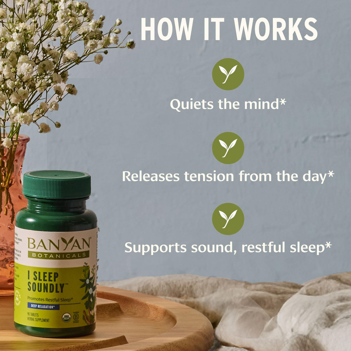 Banyan Botanicals I Sleep Soundly emballage avec étiquettes