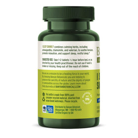 Banyan Botanicals I Sleep Soundly étiquette avec certification bio