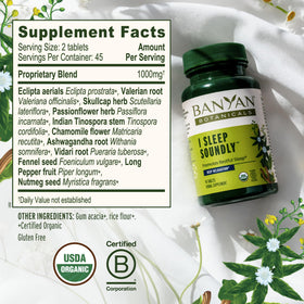 Banyan Botanicals I Sleep Soundly ingrédients listés