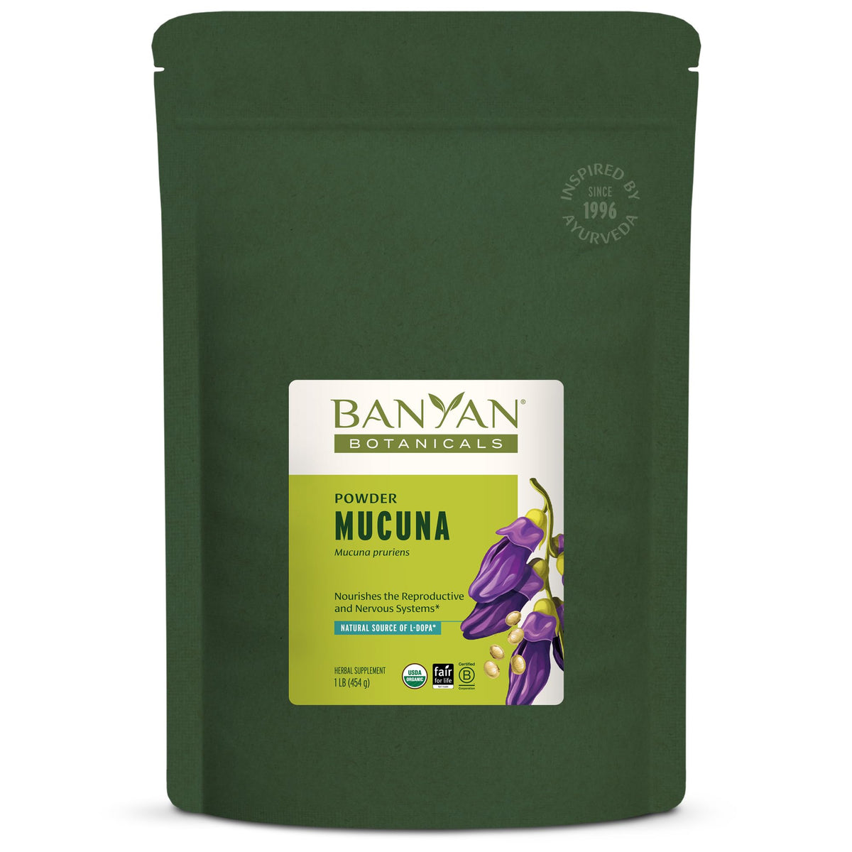 Banyan Botanicals Kapikacchu Poudre 465g vue de face avec emballage