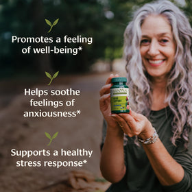 Banyan Botanicals Mood Support tablettes sur un fond neutre
