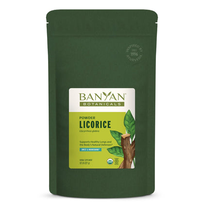 Banyan Botanicals Poudre de Réglisse Bio 240g vue de face