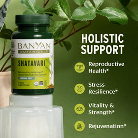 Banyan Botanicals Shatavari 90 Tablettes Bio emballage