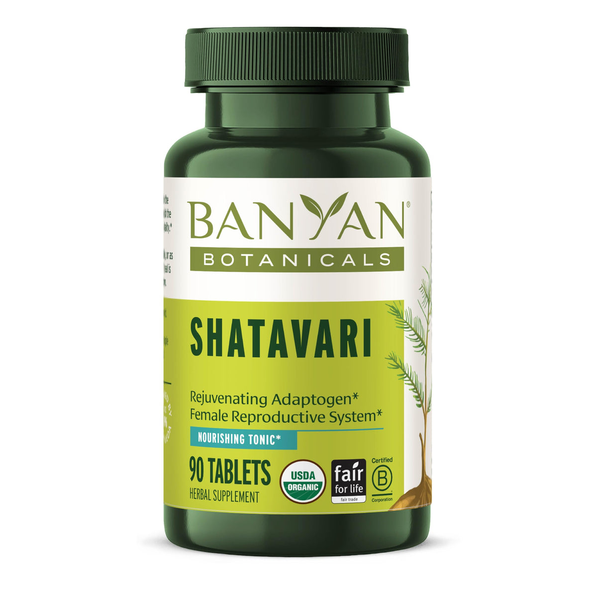 Banyan Botanicals Shatavari 90 Tablettes Bio vue avant