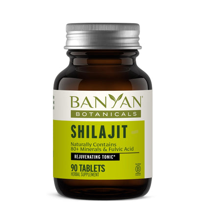 Banyan Botanicals Shilajit flacon de 90 tablettes pressées