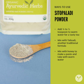 Banyan Botanicals Sitopaladi Poudre 100g en utilisation
