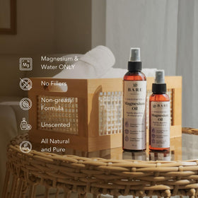 BARE BOTANICS Spray d'Huile de Magnésium 16oz avec bouchon