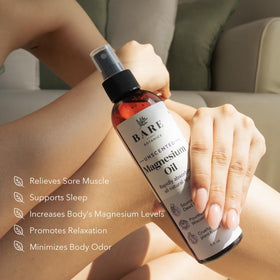 BARE BOTANICS Spray d'Huile de Magnésium 16oz vue arrière