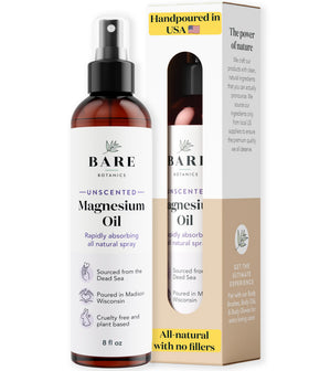 BARE BOTANICS Spray d'Huile de Magnésium 8oz vue avant