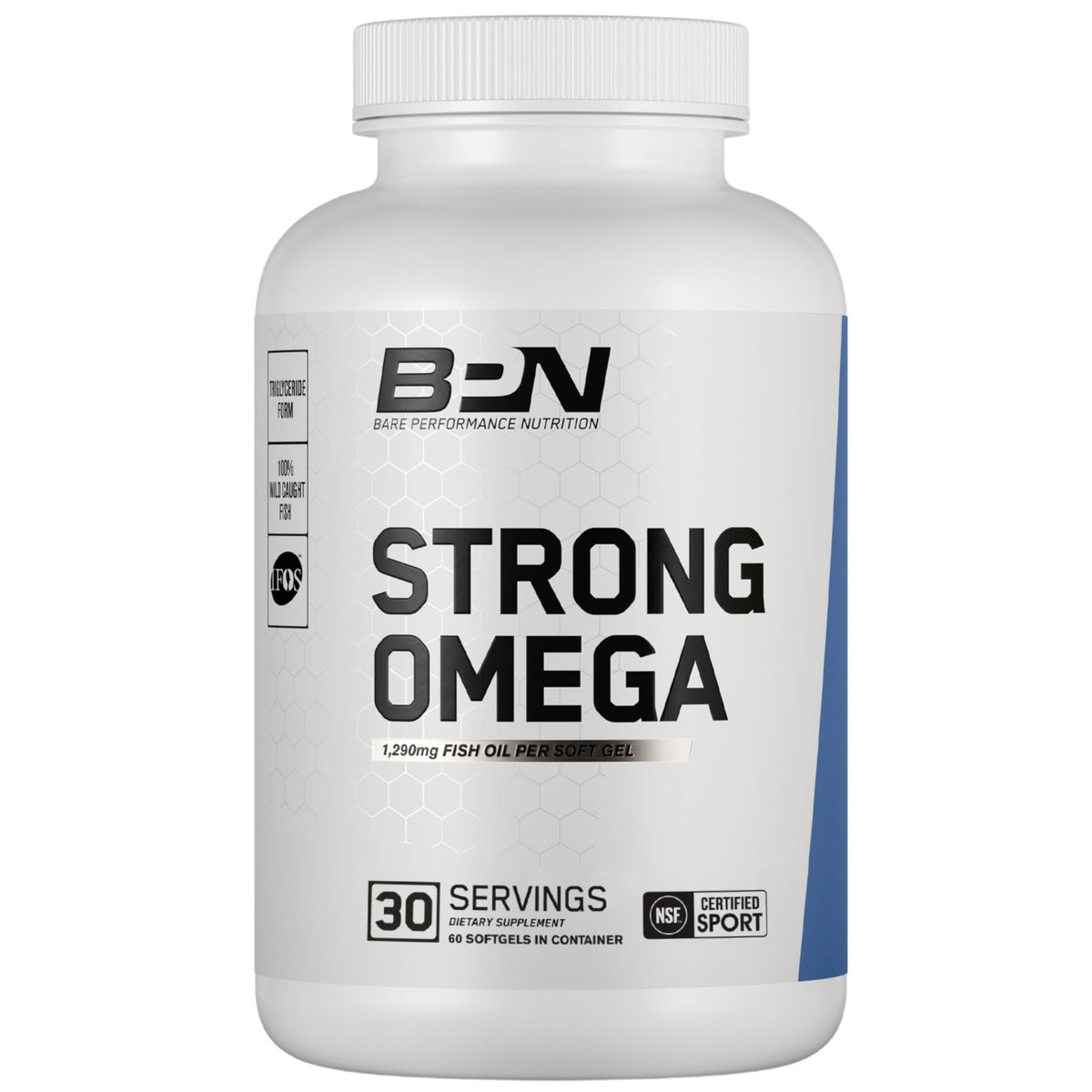 BARE PERFORMANCE NUTRITION huile de poisson Omega 3 gélule vue de face
