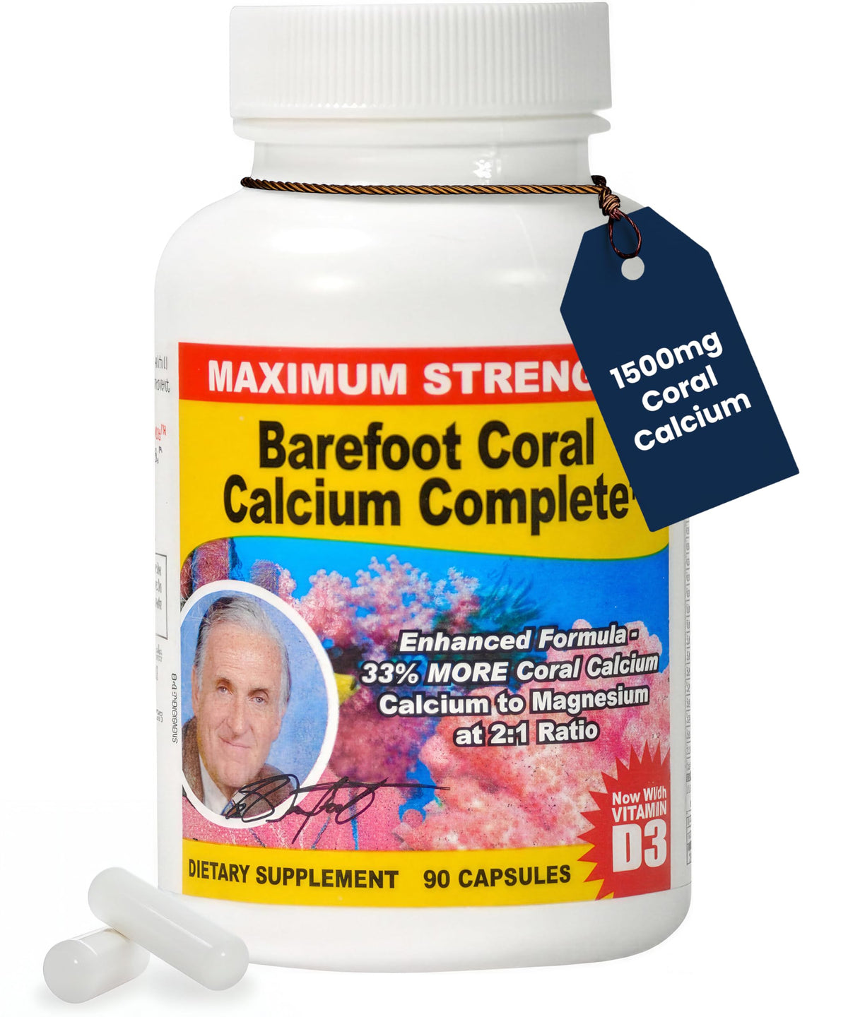 Barefoot Coral Calcium Complete 90 capsules packaging front view